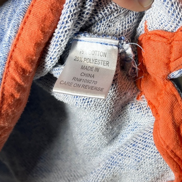 The Black Dog Heathered Space Dye Blue Cowl Neck Pullover Sweatshirt Small - Picture 7 of 9